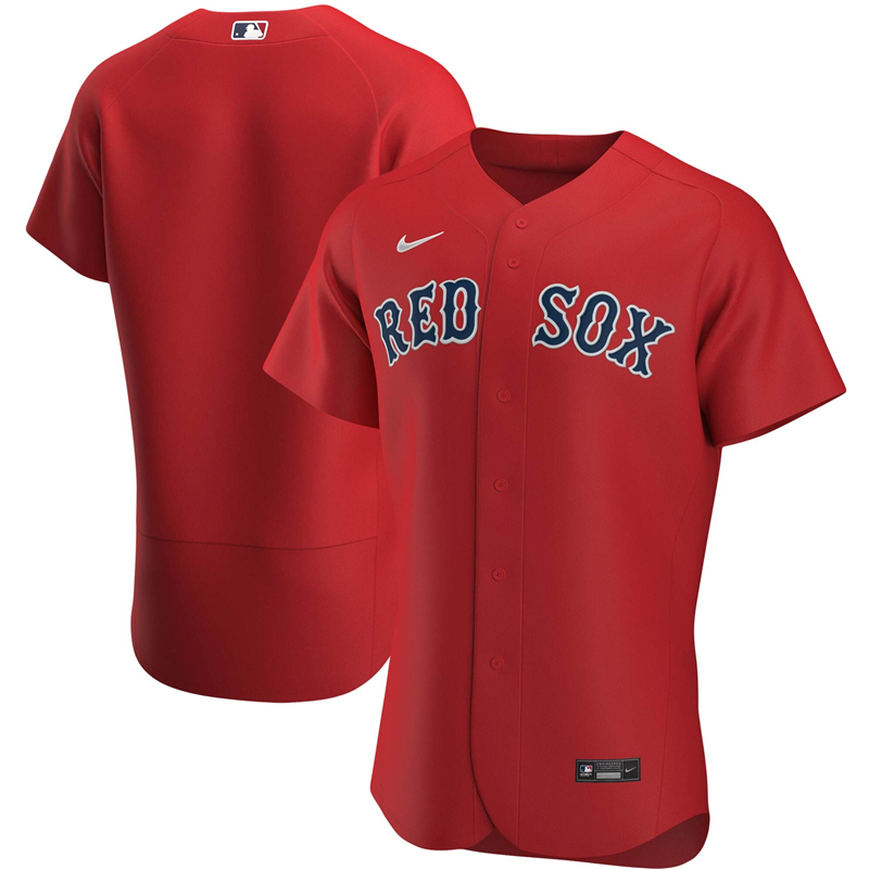 2020 MLB Men Boston Red Sox Nike Red Alternate 2020 Authentic Official Team Jersey 1